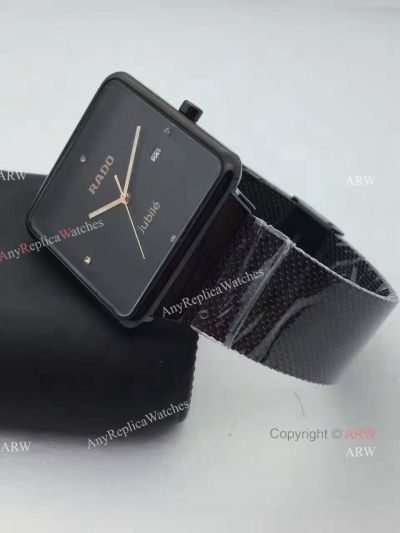 Rado Jubile Fake Wristwatch Black Case and Rose Gold Hands